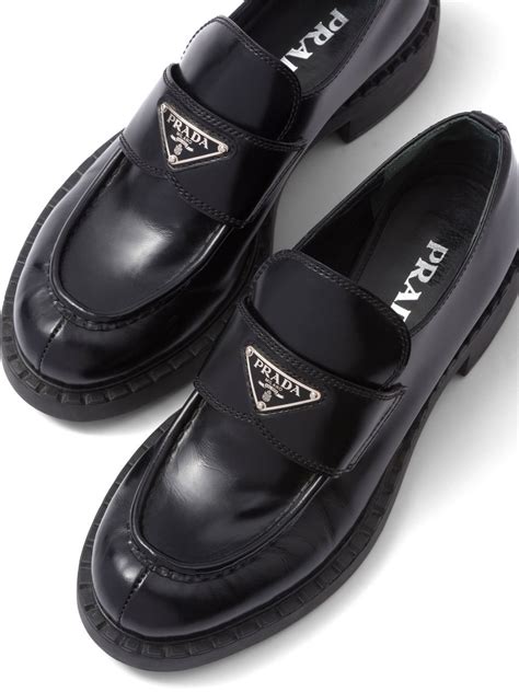 prada loafers logo|prada chunky loafer.